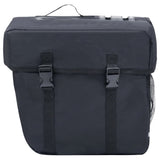 Sac de vélo double pour porte-bagages étanche 35 L Noir