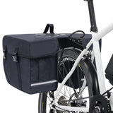 Sac de vélo double pour porte-bagages étanche 35 L Noir