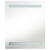 Armoire de salle de bain à miroir LED blanc brillant 50x14x60cm