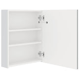 Armoire de salle de bain à miroir LED blanc brillant 50x14x60cm