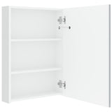 Armoire de salle de bain à miroir LED Blanc brillant 50x13x70cm