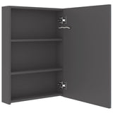 Grauer LED-Spiegel-Badezimmerschrank 50x13x70 cm