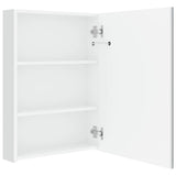 Armoire de salle de bain à miroir LED Blanc brillant 50x13x70cm