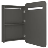 Armoire de salle de bain à miroir LED anthracite 60x11x80 cm