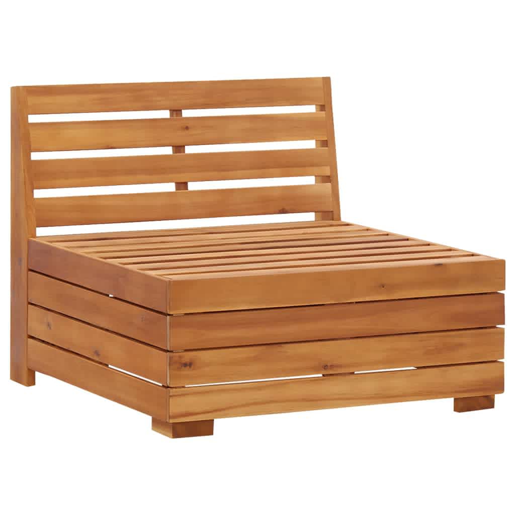 Salon de jardin 2 pcs avec coussins Bois d'acacia solide