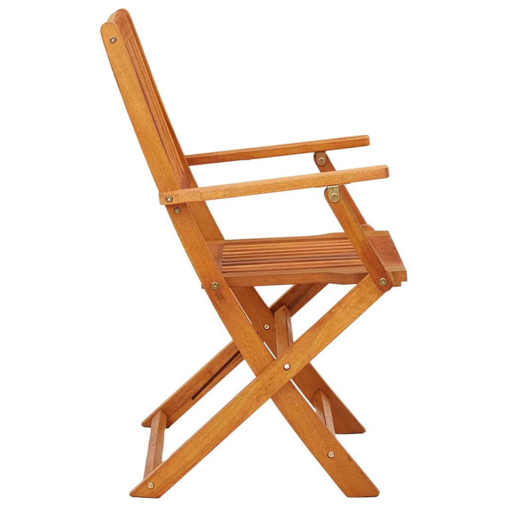 Chaises de jardin pliables lot de 2 Bois d'eucalyptus massif