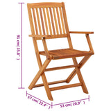 Chaises de jardin pliables lot de 2 Bois d'eucalyptus massif