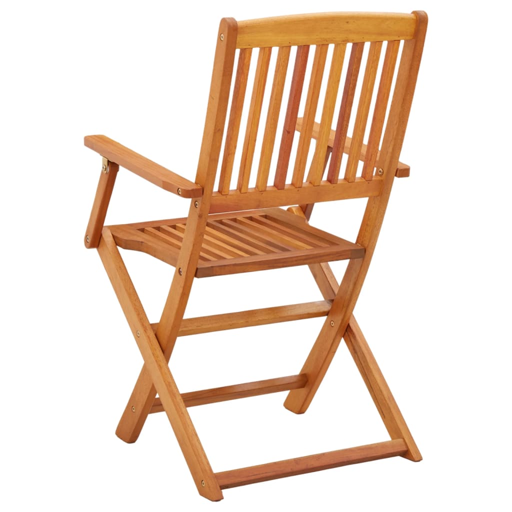 Chaises de jardin pliables lot de 4 Bois d'eucalyptus massif