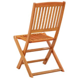 Chaises de jardin pliables lot de 2 Bois d'eucalyptus massif