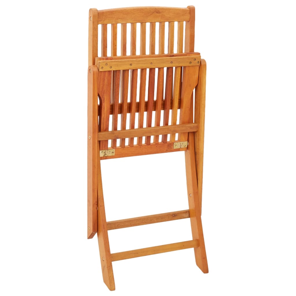 Chaises de jardin pliables lot de 4 Bois d'eucalyptus massif