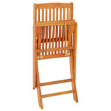 Chaises de jardin pliables lot de 4 Bois d'eucalyptus massif