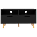 Meuble TV noir 90x40x48,5 cm bois d'ingénierie