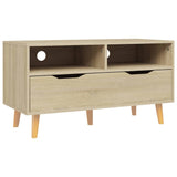 Meuble TV chêne sonoma 90x40x48,5 cm bois d'ingénierie