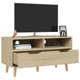 Meuble TV chêne sonoma 90x40x48,5 cm bois d'ingénierie