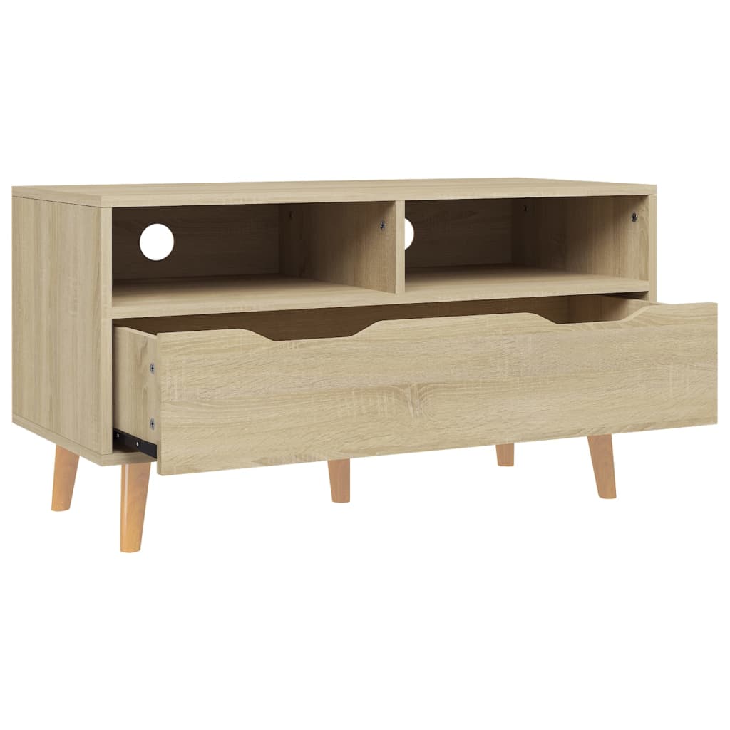 Meuble TV chêne sonoma 90x40x48,5 cm bois d'ingénierie