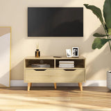 Meuble TV chêne sonoma 90x40x48,5 cm bois d'ingénierie