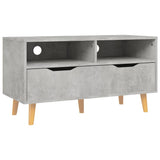 Meuble TV gris béton 90x40x48,5 cm bois d'ingénierie