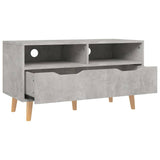 Meuble TV gris béton 90x40x48,5 cm bois d'ingénierie