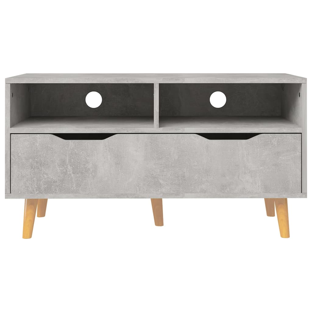 Meuble TV gris béton 90x40x48,5 cm bois d'ingénierie