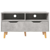 Meuble TV gris béton 90x40x48,5 cm bois d'ingénierie