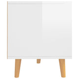 Meuble TV blanc brillant 90x40x48,5 cm bois d'ingénierie