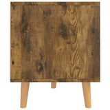 Meuble TV chêne fumé 90x40x48,5 cm bois d'ingénierie