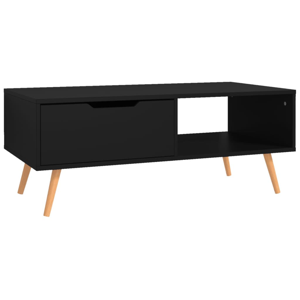 Table basse Noir 100x49,5x43 cm Bois d'ingénierie