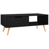 Coffee table Black 100x49.5x43 cm Engineered wood