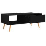 Table basse Noir 100x49,5x43 cm Bois d'ingénierie