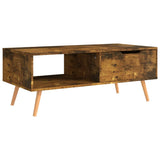 Table basse Chêne fumé 100x49,5x43 cm Bois d'ingénierie