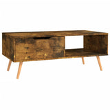 Table basse Chêne fumé 100x49,5x43 cm Bois d'ingénierie