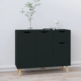 Schwarzes Sideboard 90x30x72 cm aus Holzwerkstoff