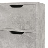 Concrete gray sideboard 90x30x72 cm engineered wood