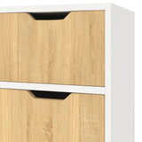 White and Sonoma Oak Sideboard 90x30x72 cm Engineered Wood