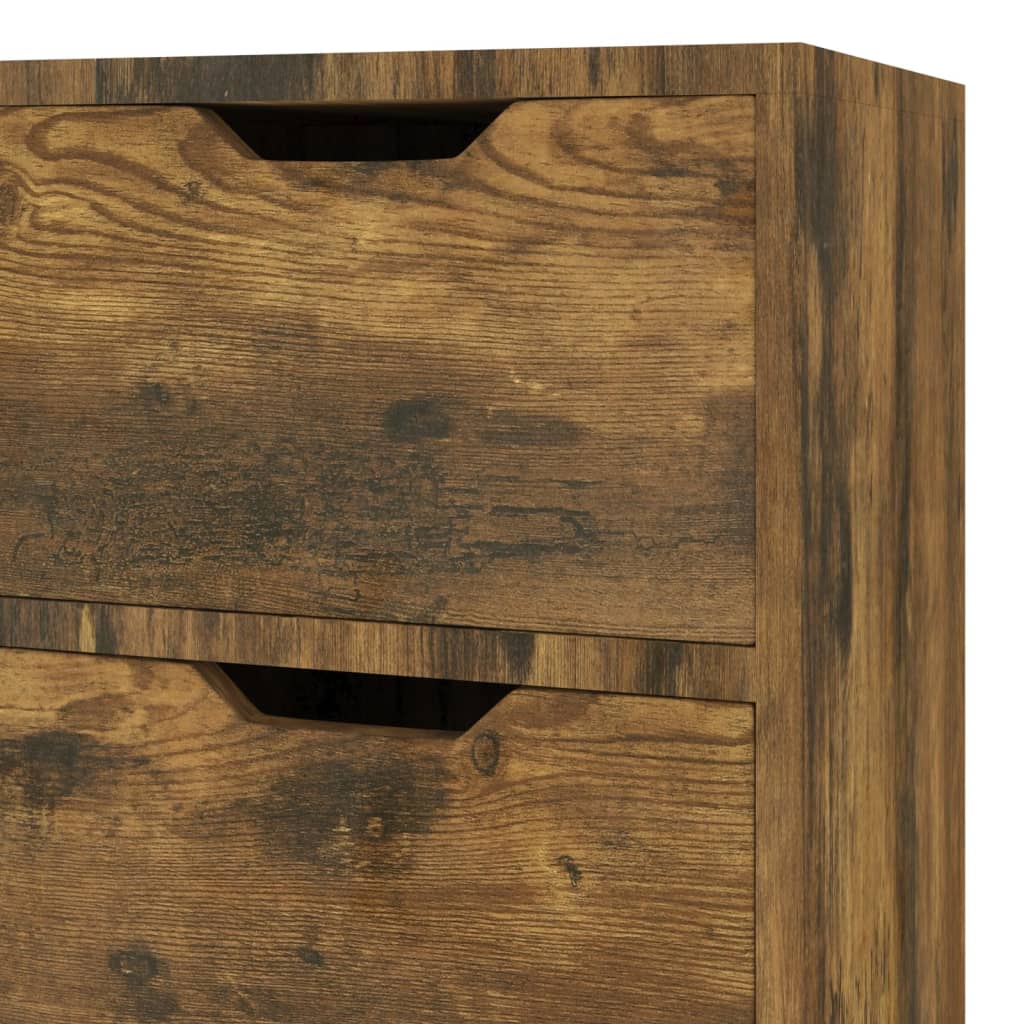 Buffet chêne fumé 90x30x72 cm bois d'ingénierie