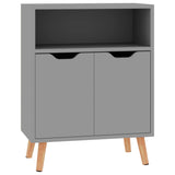 Graues Sideboard 60x30x72 cm aus Holzwerkstoff