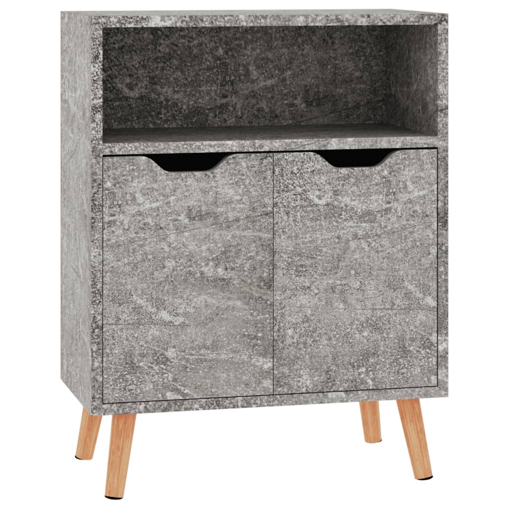 Betongraues Sideboard 60x30x72 cm, Holzwerkstoff