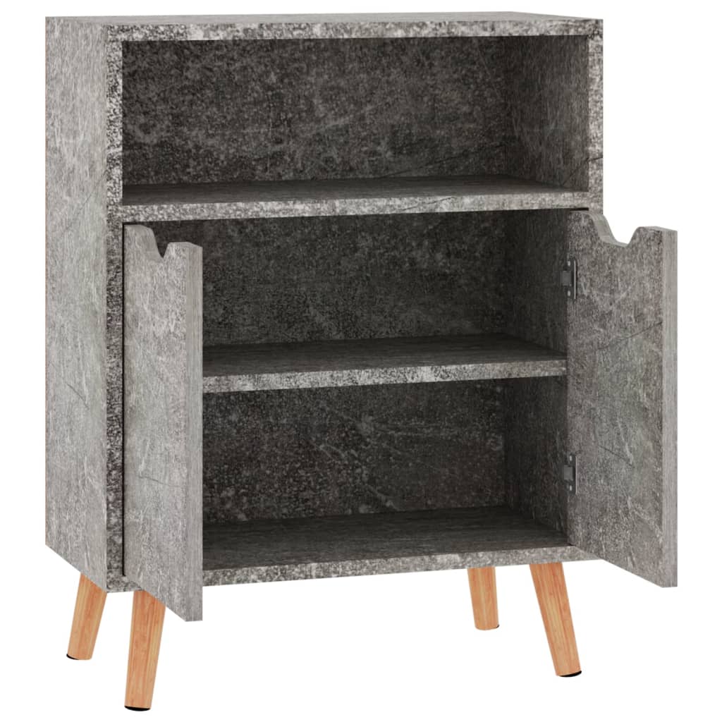 Betongraues Sideboard 60x30x72 cm, Holzwerkstoff