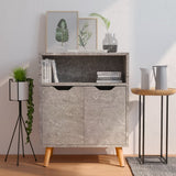 Betongraues Sideboard 60x30x72 cm, Holzwerkstoff