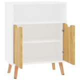 Buffet blanc et chêne sonoma 60x30x72 cm bois d'ingénierie