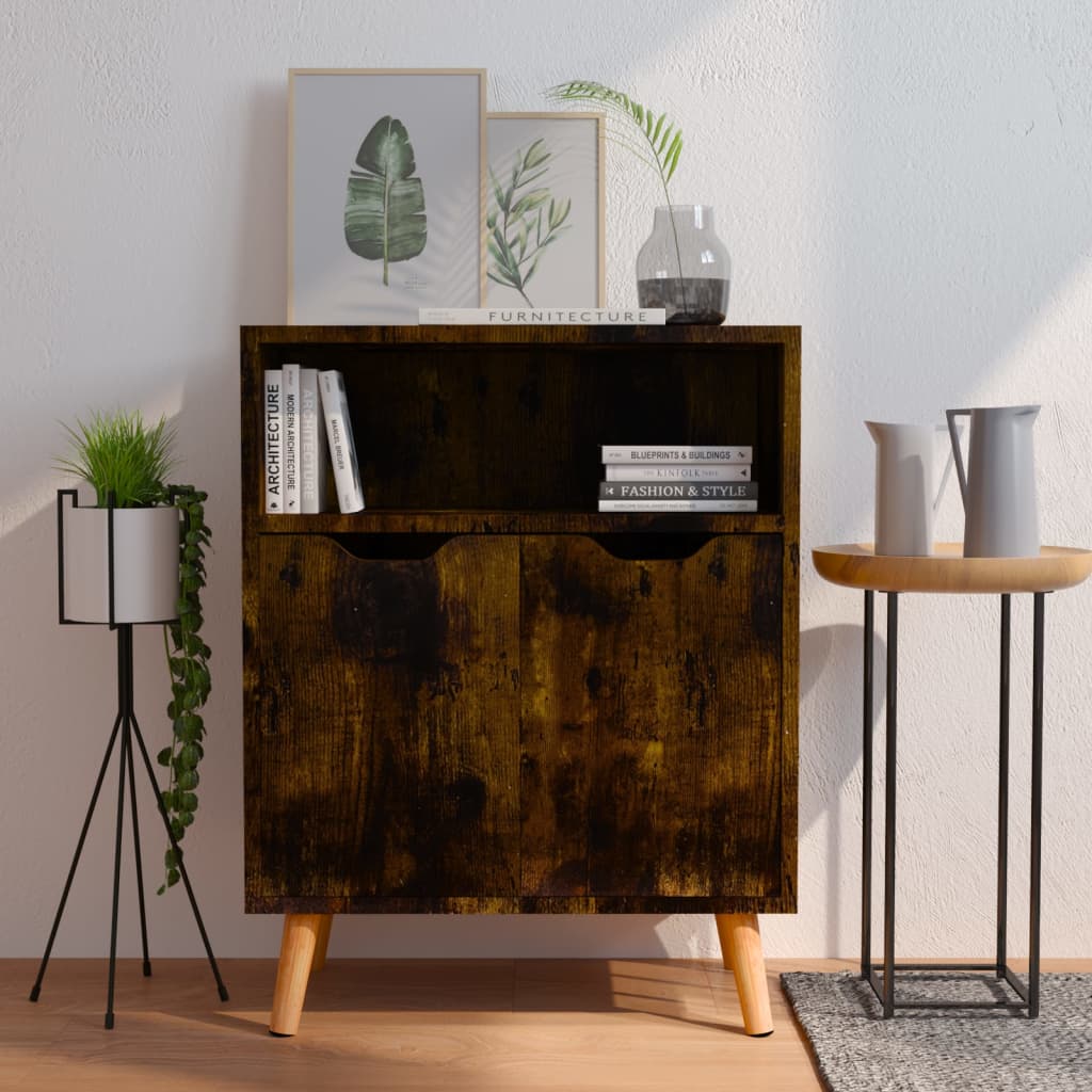 Smoked oak sideboard 60x30x72 cm engineered wood