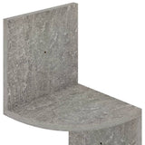 Étagère d'angle murale gris béton 19x19x123cm bois d'ingénierie