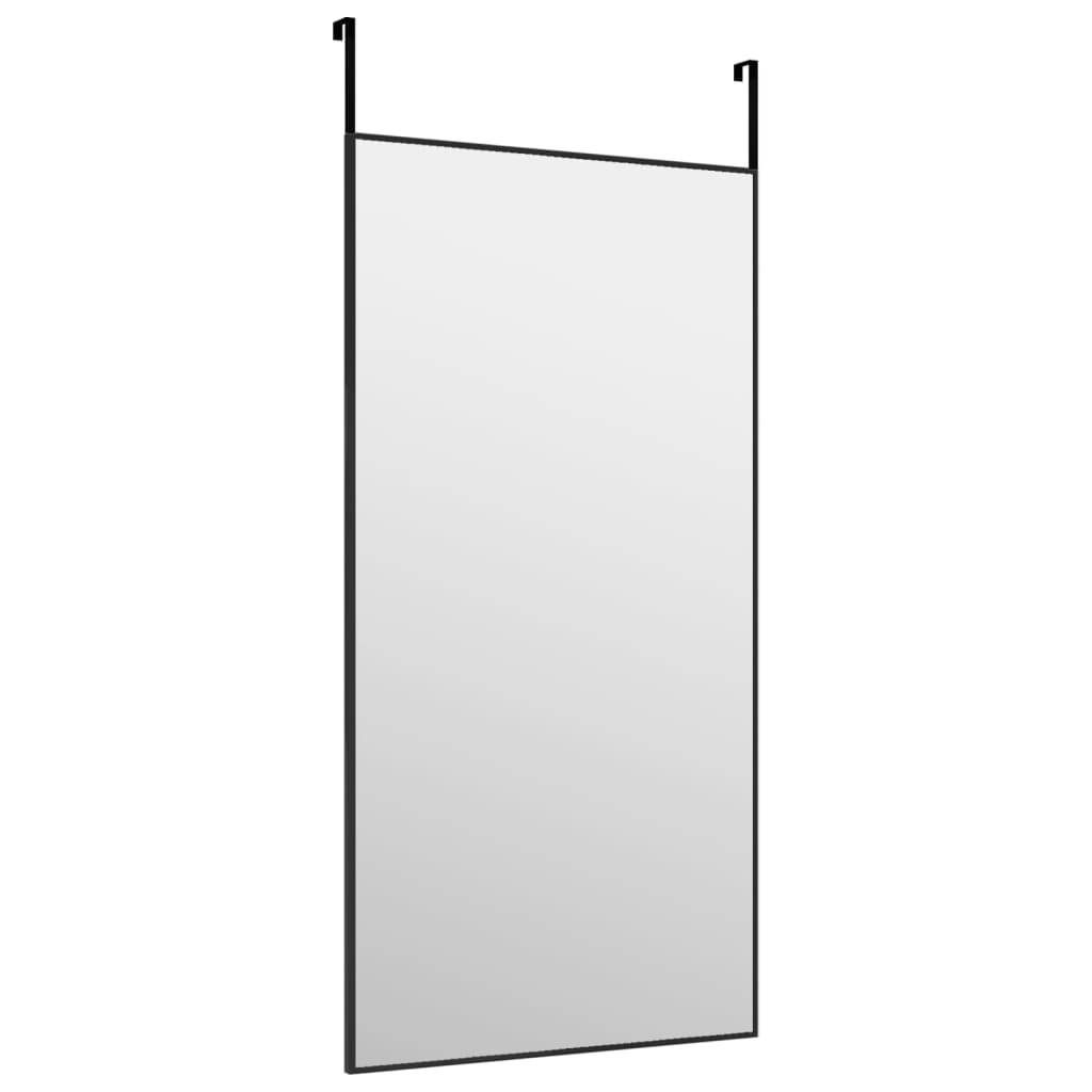 Miroir de porte Noir 40x80 cm Verre et aluminium