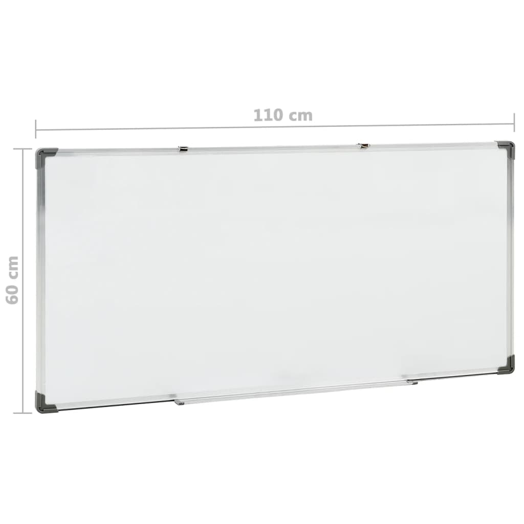 Magnetisches Whiteboard Weiß 110x60 cm Stahl