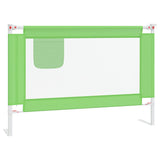 Barrière de sécurité de lit d'enfant Vert 100x25 cm Tissu