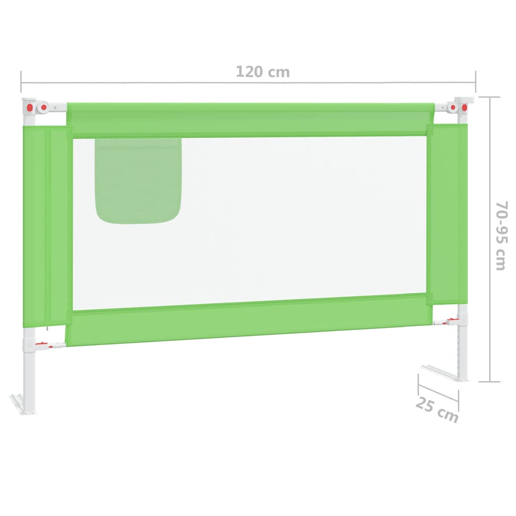 Green Child Bed Safety Barrier 120x25 cm Fabric