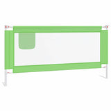 Barrière de sécurité de lit d'enfant Vert 180x25 cm Tissu