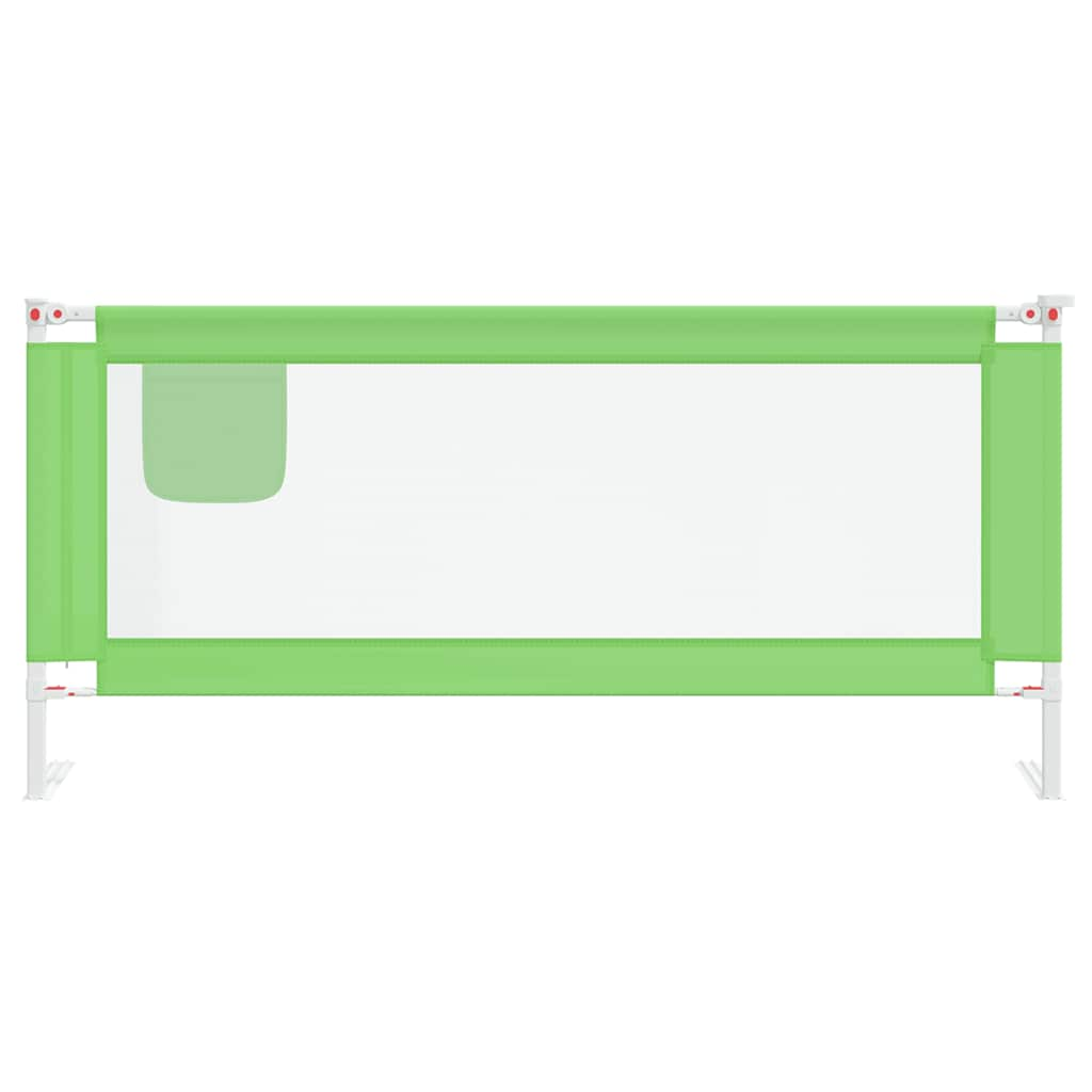 Barrière de sécurité de lit d'enfant Vert 200x25 cm Tissu