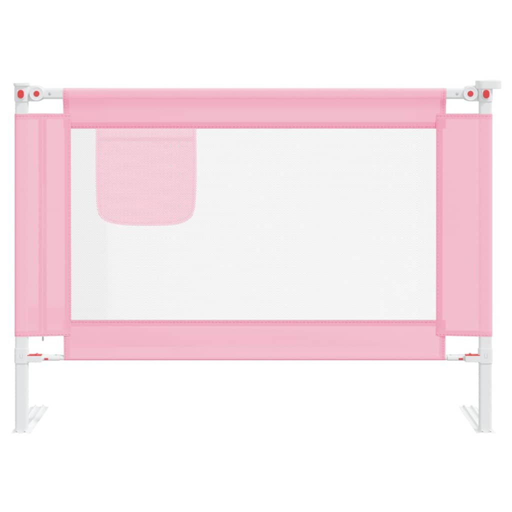 Barrière de sécurité de lit enfant Rose 90x25 cm Tissu