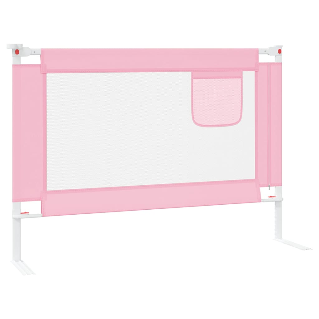 Barrière de sécurité de lit enfant Rose 90x25 cm Tissu